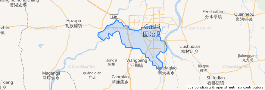Mapa de ubicacion de Xiushui Subdistrict.