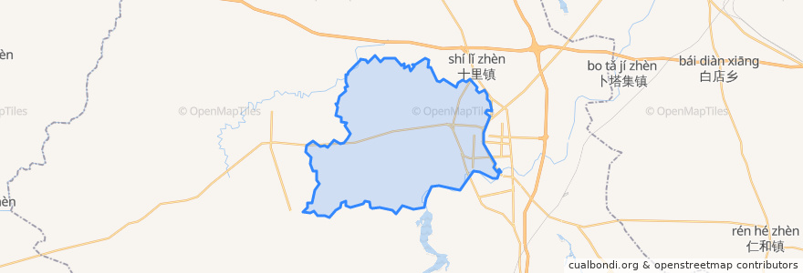 Mapa de ubicacion de Xianshan Subdistrict.