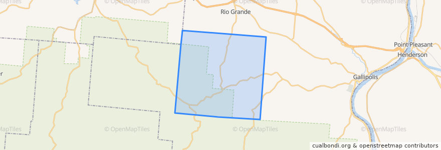 Mapa de ubicacion de Perry Township.