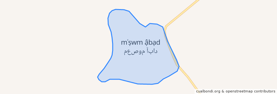 Mapa de ubicacion de Masoom-Abad.