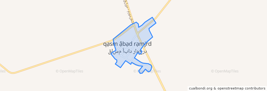 Mapa de ubicacion de Qasem-Abad Ramjerd.
