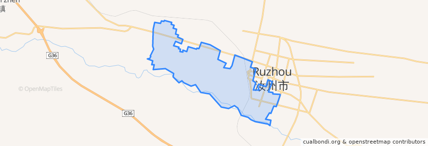 Mapa de ubicacion de Xi'erhe Subdistrict.