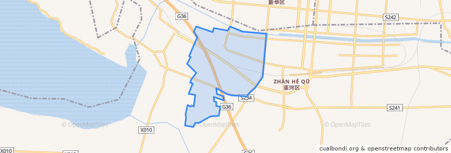 Mapa de ubicacion de Jiulishan Subdistrict.