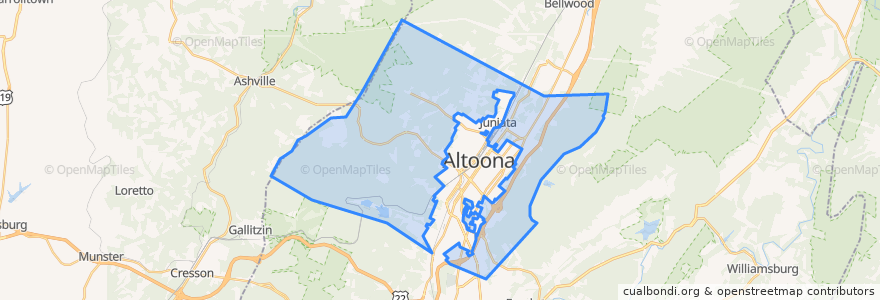 Mapa de ubicacion de Logan Township.