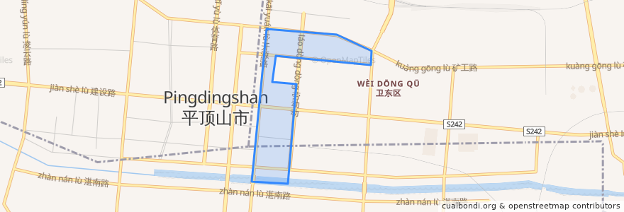 Mapa de ubicacion de Youyuelu Subdistrict.