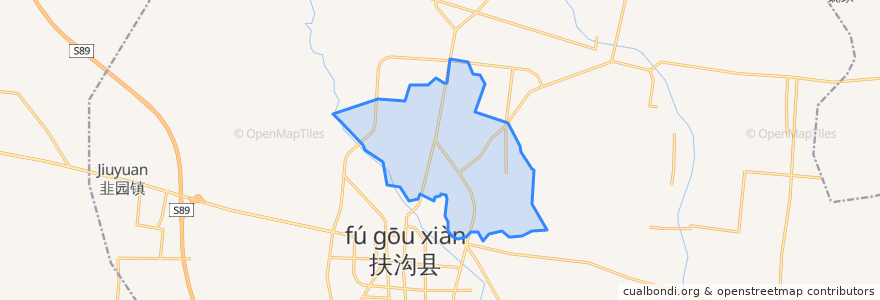 Mapa de ubicacion de Futing Subdistrict.