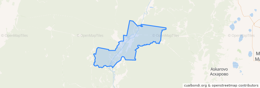 Mapa de ubicacion de Кагинский сельсовет.
