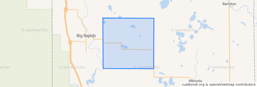 Mapa de ubicacion de Colfax Township.