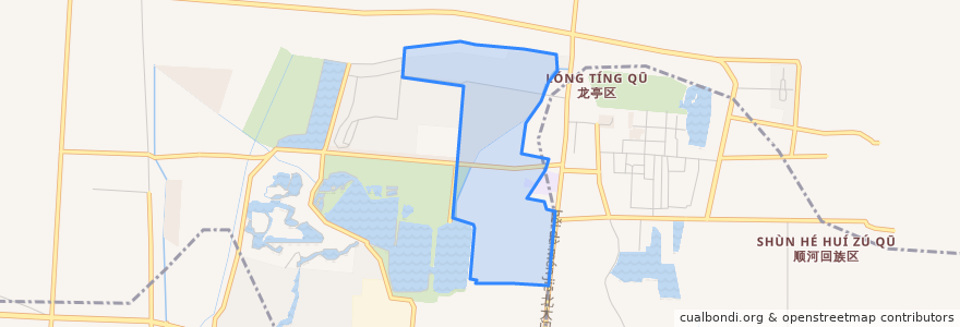 Mapa de ubicacion de Beidaomen Subdistrict.
