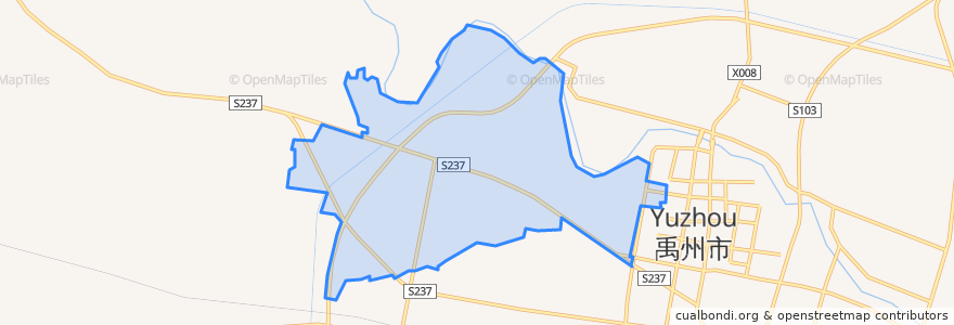 Mapa de ubicacion de Hancheng Subdistrict.