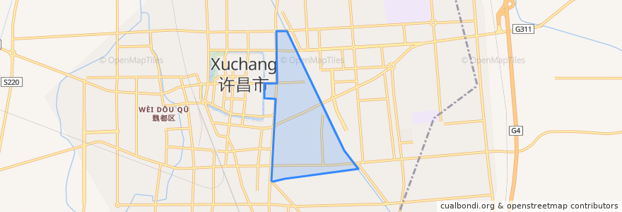 Mapa de ubicacion de Wenfeng Subdistrict.