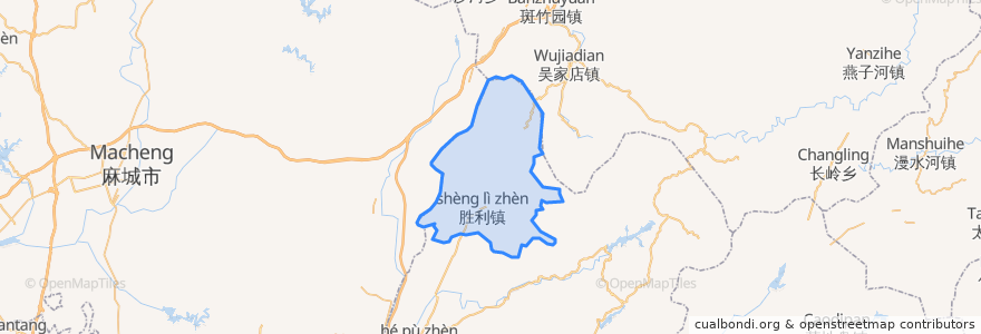 Mapa de ubicacion de Shengli.