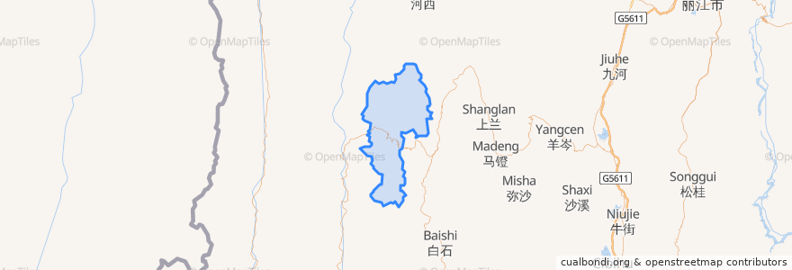 Mapa de ubicacion de 啦井镇.