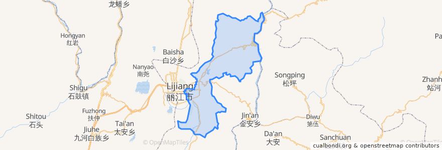 Mapa de ubicacion de Jinshan Subdistrict.