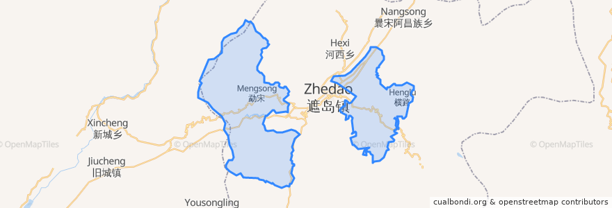 Mapa de ubicacion de Jiubao.