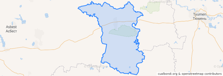 Mapa de ubicacion de Талицкий городской округ.