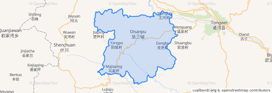 Mapa de ubicacion de 第三铺乡.