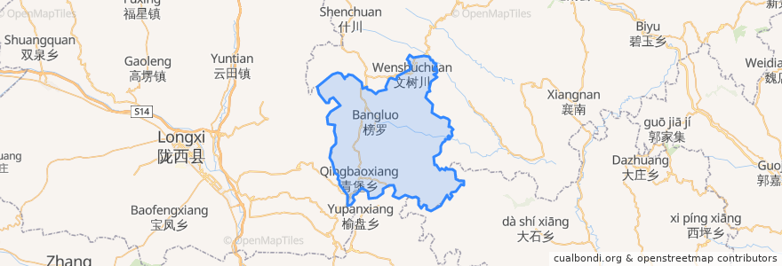 Mapa de ubicacion de Bangluo.