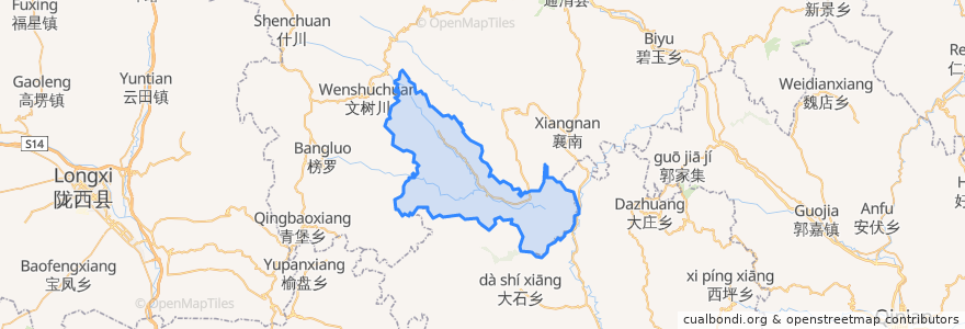 Mapa de ubicacion de Changhe.