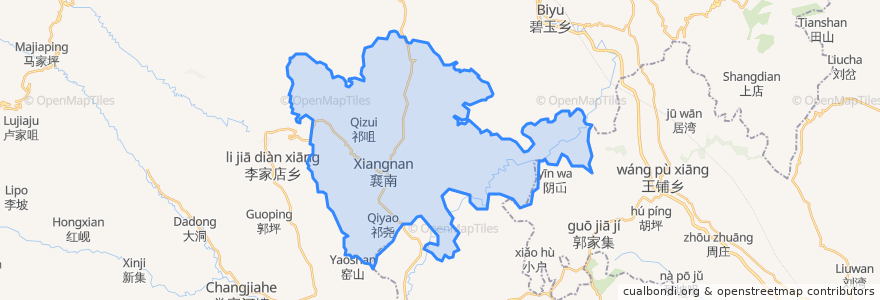 Mapa de ubicacion de 襄南镇.