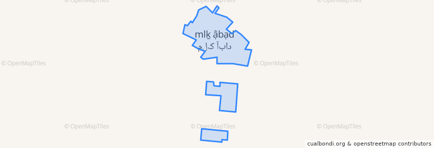 Mapa de ubicacion de Malek-Abad.