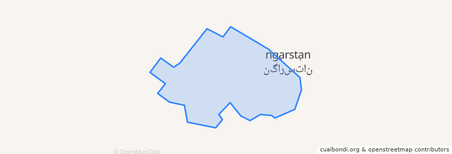 Mapa de ubicacion de Negarestan.