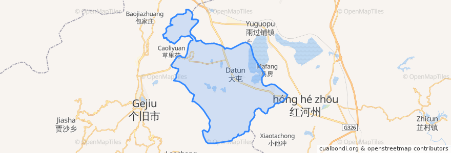 Mapa de ubicacion de Datun.