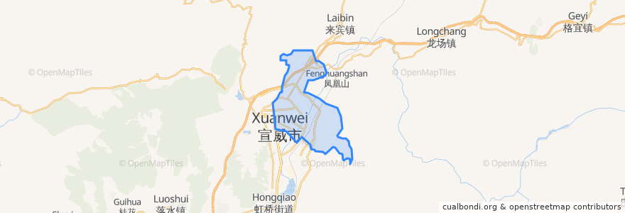 Mapa de ubicacion de Shuanglong Subdistrict.