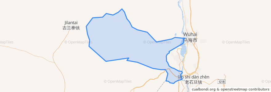 Mapa de ubicacion de 乌斯太镇 ᠤᠰᠤᠲᠠᠢ ᠪᠠᠯᠭᠠᠰᠤ.