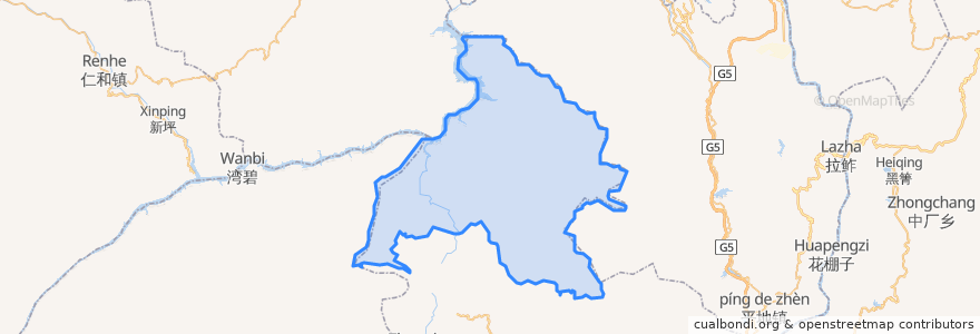 Mapa de ubicacion de Yongxing.