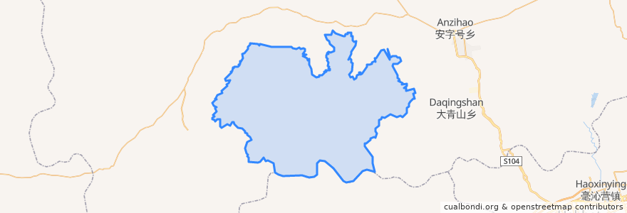 Mapa de ubicacion de 得胜沟乡.