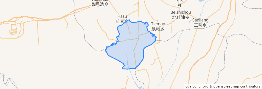 Mapa de ubicacion de 善岱镇.