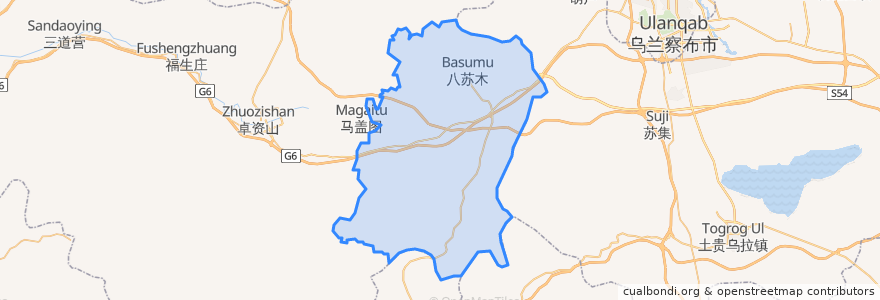 Mapa de ubicacion de 十八台镇.