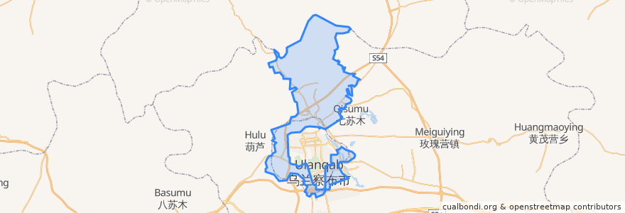 Mapa de ubicacion de 马莲渠乡.