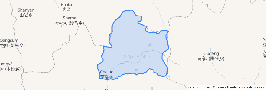 Mapa de ubicacion de 茶洛乡.