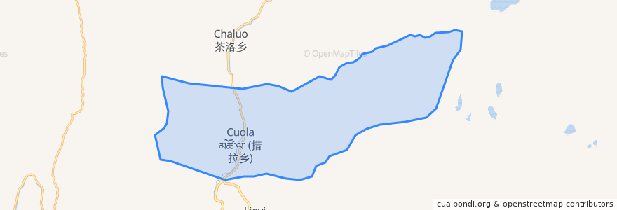 Mapa de ubicacion de 措拉镇.