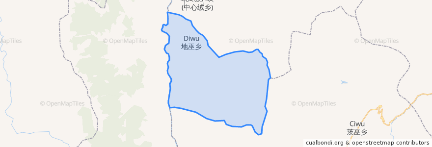 Mapa de ubicacion de Diwu.