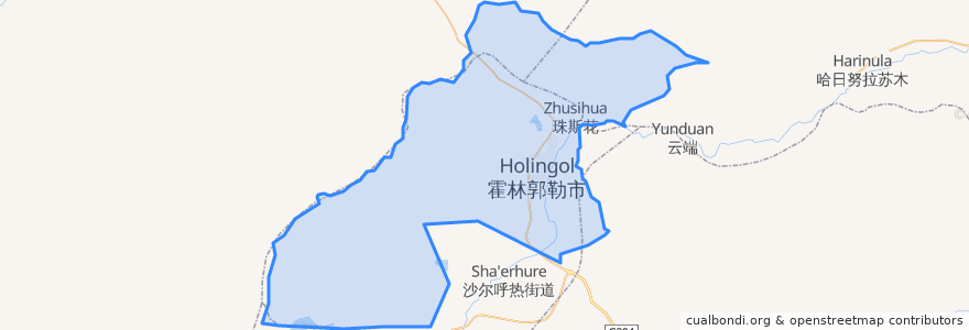 Mapa de ubicacion de Далайхушосуму.