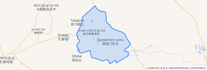 Mapa de ubicacion de Цяньдэмэньсуму.