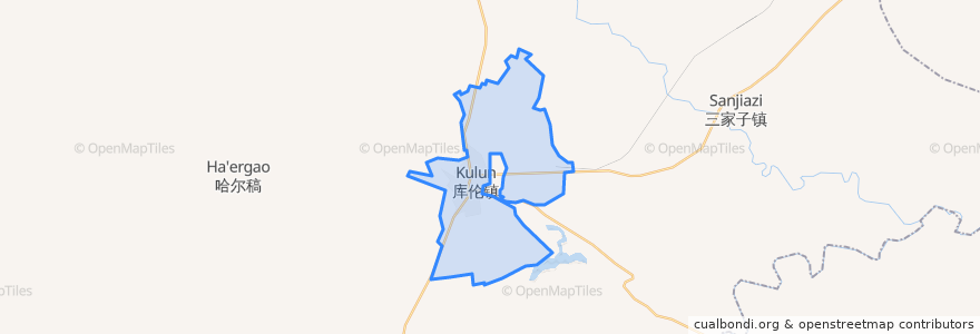 Mapa de ubicacion de Hure Subdistrict.