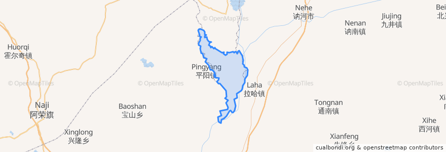 Mapa de ubicacion de 汉古尔河镇.