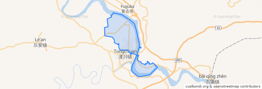 Mapa de ubicacion de 北坝街道.