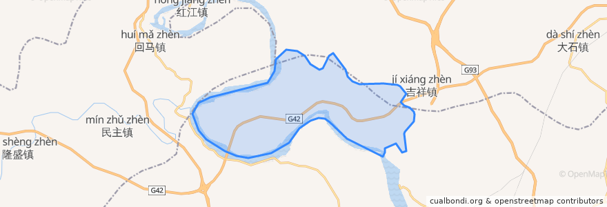 Mapa de ubicacion de Tangjia.