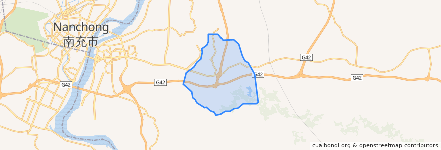 Mapa de ubicacion de Qinglian Subdistrict.