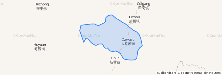 Mapa de ubicacion de 大乌苏镇.
