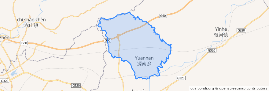 Mapa de ubicacion de Yuannan.