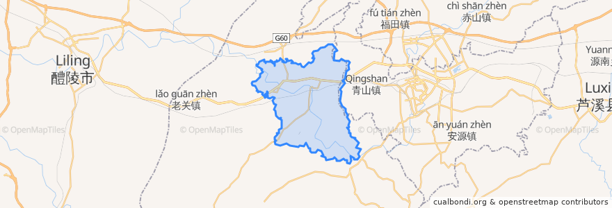 Mapa de ubicacion de Xiangdong.