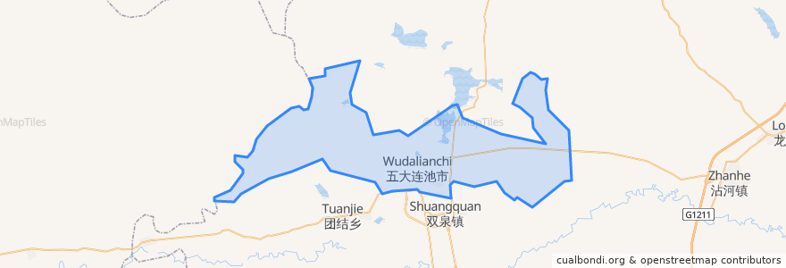 Mapa de ubicacion de 五大连池镇.