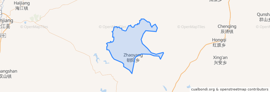 Mapa de ubicacion de 朝阳山镇.