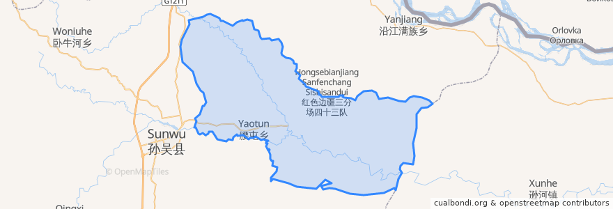 Mapa de ubicacion de Яотунь.